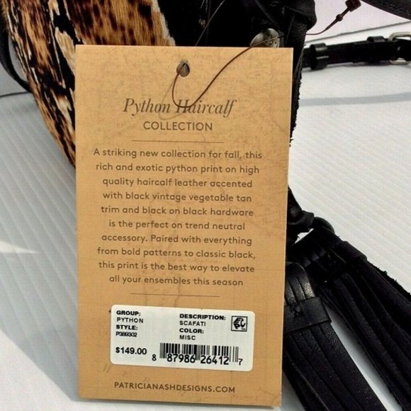 Patricia Nash Scafati Python Leather Crossbody NWT - Picture 4 of 4